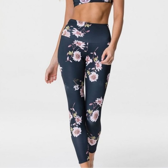 Onzie Floral High-Waisted Leggings - Picture 1 of 6
